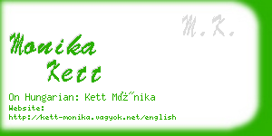 monika kett business card